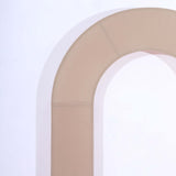 7ft Nude Spandex Fitted Open Arch Wedding Arch Cover, Double-Sided U-Shaped Backdrop Slipcover