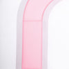 8ft Pink Spandex Fitted Open Arch Wedding Arch Cover, Double-Sided U-Shaped Backdrop Slipcover