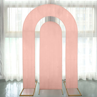 <span style="background-color:transparent;color:#000000;">Elegant Dusty Rose Spandex Fitted Arch Covers for Stunning Backdrops</span>