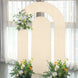 Set of 2 Beige Spandex Fitted Wedding Arch Covers for Round Top and Double Arch