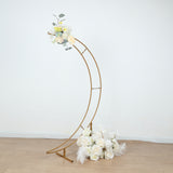 4ft Gold Metal Half Crescent Moon Wedding Arbor Frame, Table Top Centerpiece