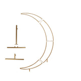 4ft Gold Metal Half Crescent Moon Wedding Arbor Frame, Table Top Centerpiece