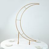 4ft Gold Metal Half Crescent Moon Wedding Arbor Frame, Table Top Centerpiece