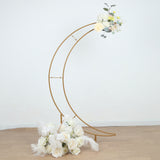 4ft Gold Metal Half Crescent Moon Wedding Arbor Frame, Table Top Centerpiece