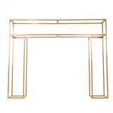 5ft Over the Table Stand in Gold, Freestanding Rectangular Double Frame Over the Table Rod#whtbkgd