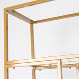 5ft Over the Table Stand in Gold, Freestanding Rectangular Double Frame Over the Table Rod