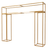 5ft Over the Table Stand in Gold, Freestanding Rectangular Double Frame Over the Table Rod