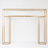 5ft Over the Table Stand in Gold, Freestanding Rectangular Double Frame Over the Table Rod