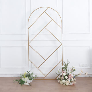 Elegant Gold Metal Flower Frame Stand for Stunning Event Decor