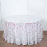 120 Inch | Big Payette Iridescent Sequin Round Tablecloth Premium Collection | TableclothsFactory