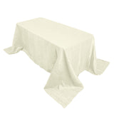 90x132Inch Ivory Accordion Crinkle Taffeta Rectangular Tablecloth