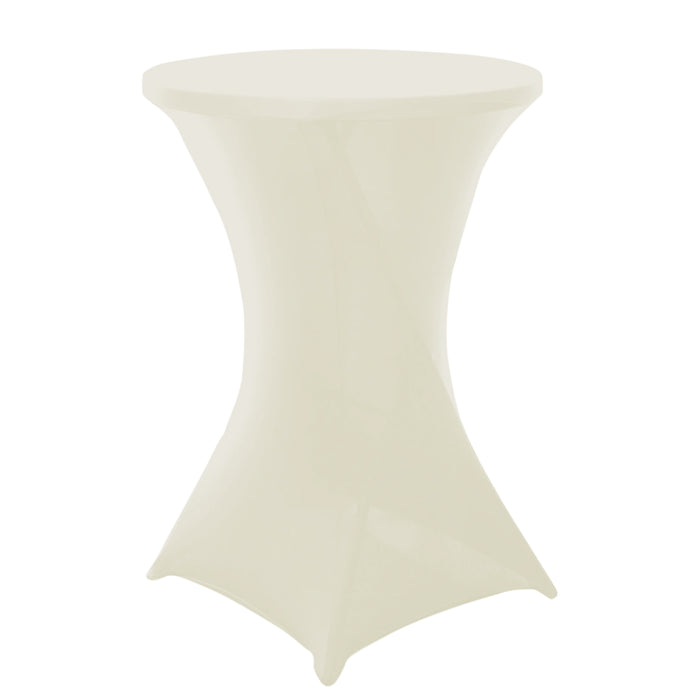 Cocktail Spandex Table Cover - Ivory