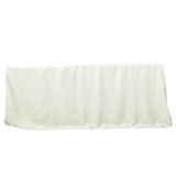 8FT Ivory Fitted Polyester Rectangular Table Cover