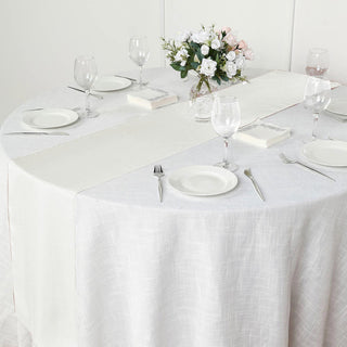 Transform Your Tables with the Ivory Polyester Table Runner