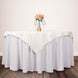 54inch Ivory Premium Scuba Square Table Overlay, Wrinkle Free Polyester Seamless Table Topper