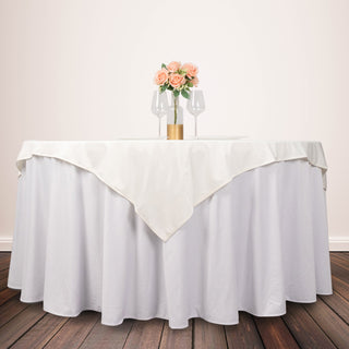Elevate Your Table Setting with the Ivory Scuba Polyester Table Topper
