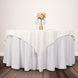 70inch Ivory Premium Scuba Square Table Overlay, Wrinkle Free Polyester Seamless Table Topper