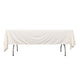 60x102inch Ivory Premium Scuba Rectangular Tablecloth, Wrinkle Free Polyester Seamless