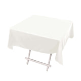 54inch Ivory Premium Scuba Square Tablecloth, Wrinkle Free Polyester Seamless Tablecloth