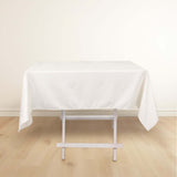 54inch Ivory Premium Scuba Square Tablecloth, Wrinkle Free Polyester Seamless Tablecloth