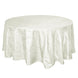 120inch Ivory Accordion Crinkle Taffeta Round Tablecloth