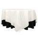 90inch Ivory 200 GSM Seamless Premium Polyester Square Tablecloth