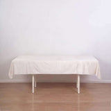 60x102inch Ivory Seamless Premium Velvet Rectangle Tablecloth, Reusable Linen