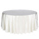120inch Ivory Seamless Premium Velvet Round Tablecloth, Reusable Linen