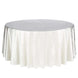 120inch Ivory Seamless Premium Velvet Round Tablecloth, Reusable Linen