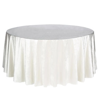 Create an Extraordinary Table Setup with the Ivory Velvet Tablecloth