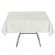 54inch x 54inch Ivory Seamless Premium Velvet Square Tablecloth, Reusable Linen