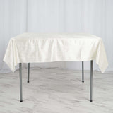 54inch x 54inch Ivory Seamless Premium Velvet Square Tablecloth, Reusable Linen