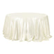 132inch Ivory Seamless Satin Round Tablecloth