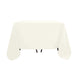 Ivory Polyester Square Tablecloth 90"x90"