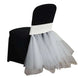 Ivory Spandex Chair Tutu Cover Skirt, Wedding Event Chair Decor