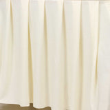 Ivory 1-Piece Stretch Fitted Ruffle Pleated Skirt Banquet Chair Cover