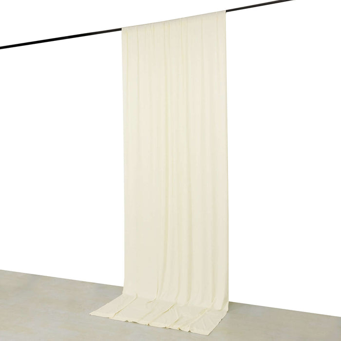 Ivory 4-Way Stretch Spandex Photography Backdrop Curtain with Rod Pockets, Drapery Panel