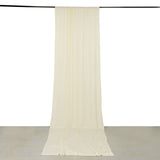 Ivory 4-Way Stretch Spandex Photography Backdrop Curtain with Rod Pockets, Drapery Panel