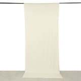 Ivory 4-Way Stretch Spandex Photography Backdrop Curtain with Rod Pockets, Drapery Panel