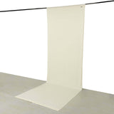 Ivory 4-Way Stretch Spandex Photography Backdrop Curtain with Rod Pockets, Drapery Panel