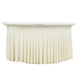 5ft Ivory Wavy Spandex Fitted Round 1-Piece Tablecloth Table Skirt#whtbkgd