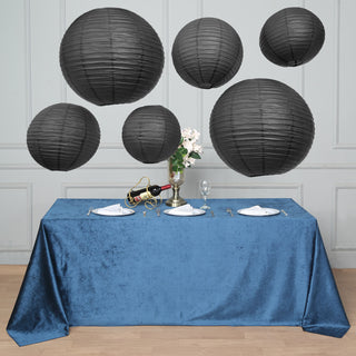 Add Elegance to Your Decor with Black Hanging Paper Lanterns