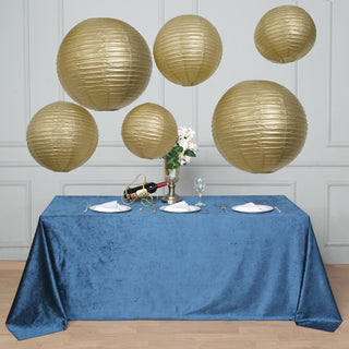 Add Elegance to Your Event with Gold Hanging Paper Lanterns