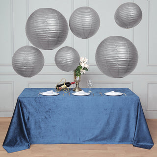 Add Elegance to Your Decor with Silver Hanging Paper Lanterns