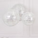 Set of 3 Glitter Silver Sequin Fabric Hanging Lanterns