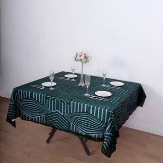 Elevate Your Table Decor with the Emerald Green Sequin Table Topper