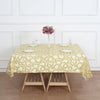 72x72inch Gold Sequin Leaf Embroidered Seamless Tulle Table Overlay, Square Sheer Table Topper