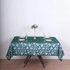 72x72inch Hunter Emerald Green Sequin Leaf Embroidered Seamless Tulle Table Overlay