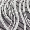 72x72inch White Black Wave Mesh Square Table Overlay With Embroidered Sequins#whtbkgd