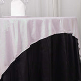 72x72inch Iridescent Glitter Sparkle Polyester Table Overlay, Shimmery Square Table Topper